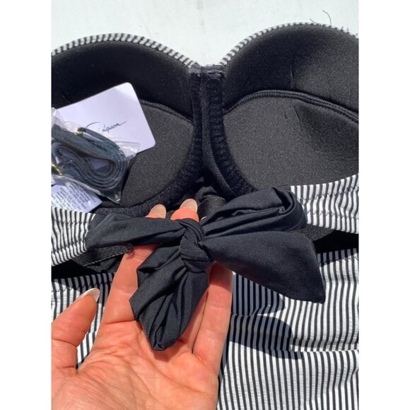 NWT Jessica Simpson 50s Pin-Up Retro Vintage One Piece Swimdress - M - Picture 7 of 11